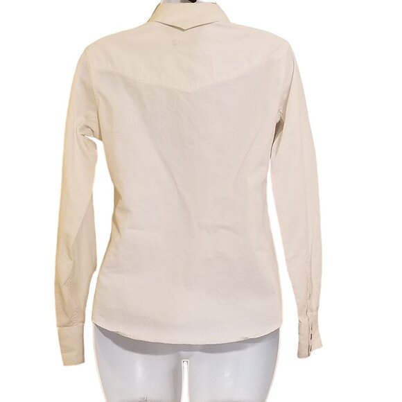 Brooks And Dunn Panhandle Slim Shirt Womens XS Long Sleeve Floral Embroidered Pe - Picture 4 of 15